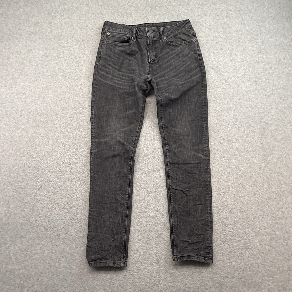 American Eagle Outfitters Men Jeans 30X32 Black Denim Skinny Distressed
